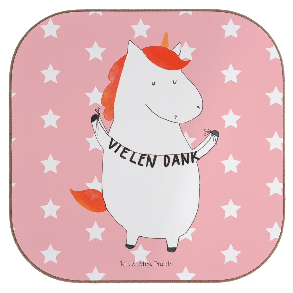 Quadratische Untersetzer Einhorn Vielen Dank Bierdeckel, Glasuntersetzer, Untersetzer Gläser, Getränkeuntersetzer, Einhorn, Einhörner, Einhorn Deko, Pegasus, Unicorn, Danke, vielen Dank, Dankeschön, Danksagung