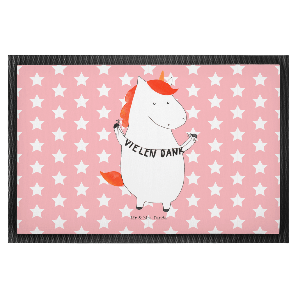 Fußmatte Einhorn Vielen Dank Danke, vielen Dank, Einhorn, Einhörner, Dankeschön, Danksagung, Türvorleger, Schmutzmatte, Fußabtreter, Matte, Schmutzfänger, Fußabstreifer, Schmutzfangmatte, Türmatte, Motivfußmatte,  Haustürmatte, Vorleger  Einhorn, Einhörner, Einhorn Deko, Pegasus, Unicorn