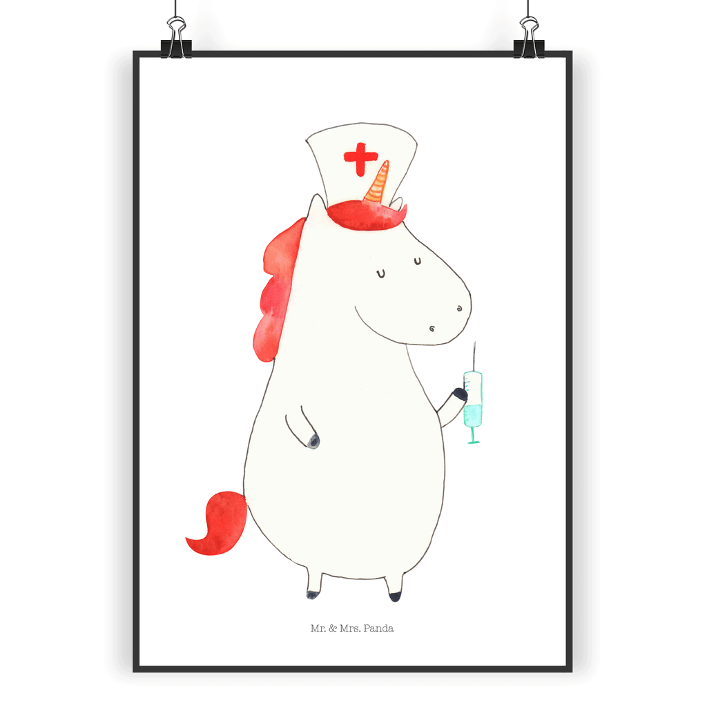 Poster Einhorn Krankenschwester Poster, Wandposter, Bild, Wanddeko, Küchenposter, Kinderposter, Wanddeko Bild, Raumdekoration, Wanddekoration, Handgemaltes Poster, Mr. & Mrs. Panda Poster, Designposter, Kunstdruck, Posterdruck, Einhorn, Einhörner, Einhorn Deko, Pegasus, Unicorn, Krankenschwester Geschenk, Krankenpfleger Geschenk, Krankenpflegerin, Krankenschwester Dankeschön, Krankenhaus, Ärztin Geschenk