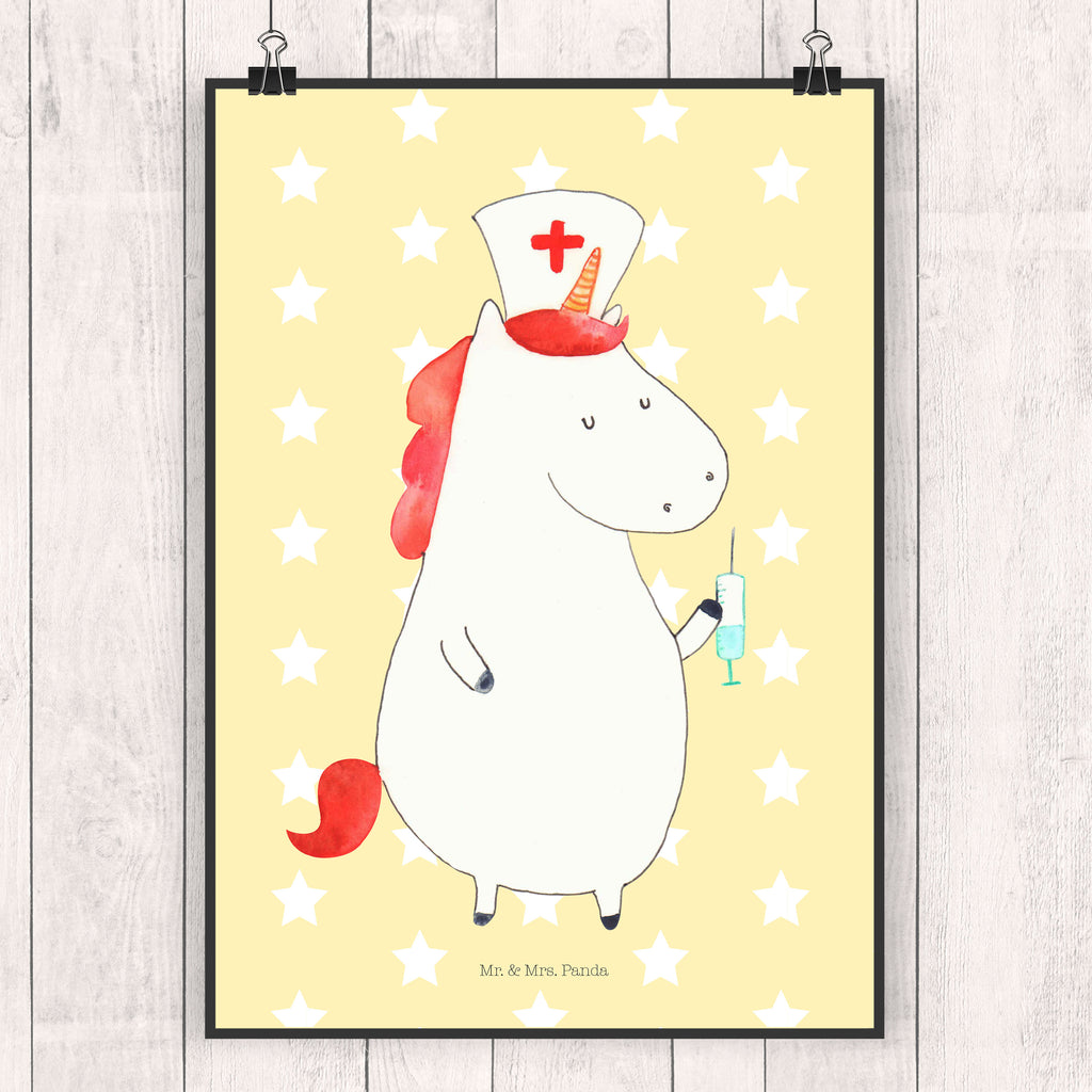 Poster Einhorn Krankenschwester Poster, Wandposter, Bild, Wanddeko, Küchenposter, Kinderposter, Wanddeko Bild, Raumdekoration, Wanddekoration, Handgemaltes Poster, Mr. & Mrs. Panda Poster, Designposter, Kunstdruck, Posterdruck, Einhorn, Einhörner, Einhorn Deko, Pegasus, Unicorn, Krankenschwester Geschenk, Krankenpfleger Geschenk, Krankenpflegerin, Krankenschwester Dankeschön, Krankenhaus, Ärztin Geschenk