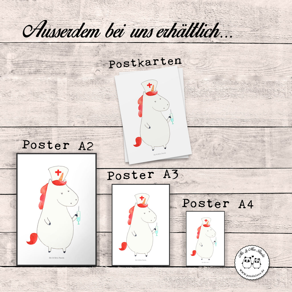 Poster Einhorn Krankenschwester Poster, Wandposter, Bild, Wanddeko, Küchenposter, Kinderposter, Wanddeko Bild, Raumdekoration, Wanddekoration, Handgemaltes Poster, Mr. & Mrs. Panda Poster, Designposter, Kunstdruck, Posterdruck, Einhorn, Einhörner, Einhorn Deko, Pegasus, Unicorn, Krankenschwester Geschenk, Krankenpfleger Geschenk, Krankenpflegerin, Krankenschwester Dankeschön, Krankenhaus, Ärztin Geschenk