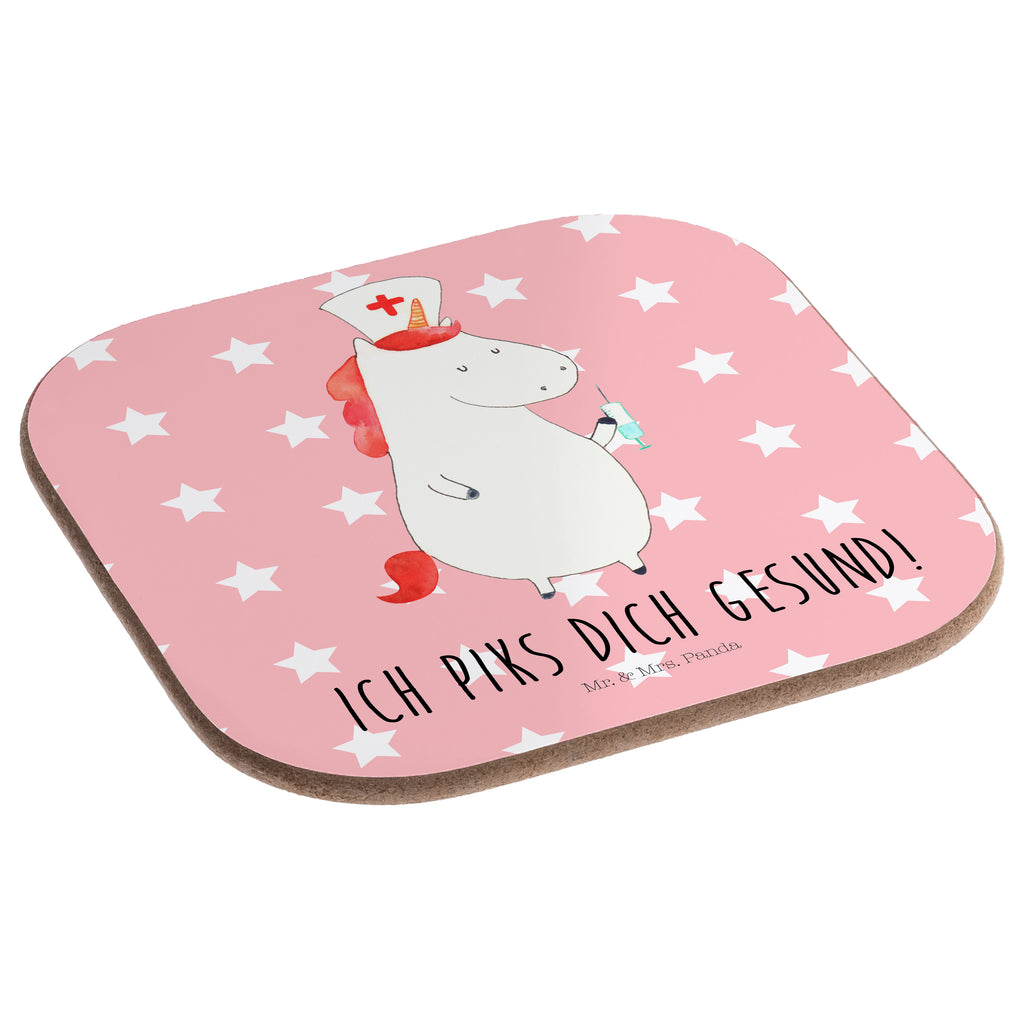 Quadratische Untersetzer Einhorn Krankenschwester Bierdeckel, Glasuntersetzer, Untersetzer Gläser, Getränkeuntersetzer, Einhorn, Einhörner, Einhorn Deko, Pegasus, Unicorn, Krankenschwester Geschenk, Krankenpfleger Geschenk, Krankenpflegerin, Krankenschwester Dankeschön, Krankenhaus, Ärztin Geschenk