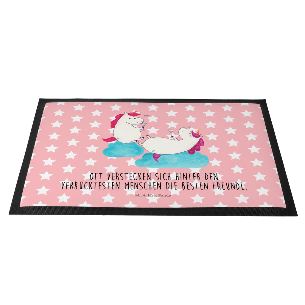 Fußmatte Einhörner Sekt Einhorn, Einhörner, Unicorn, Freundinnen, Freundin, BFF, Sekt, Mädelsabend, Spaß, Party, Korken, Anstoßen, Beste Türvorleger, Schmutzmatte, Fußabtreter, Matte, Schmutzfänger, Fußabstreifer, Schmutzfangmatte, Türmatte, Motivfußmatte,  Haustürmatte, Vorleger  Einhorn, Einhörner, Einhorn Deko, Pegasus, Unicorn