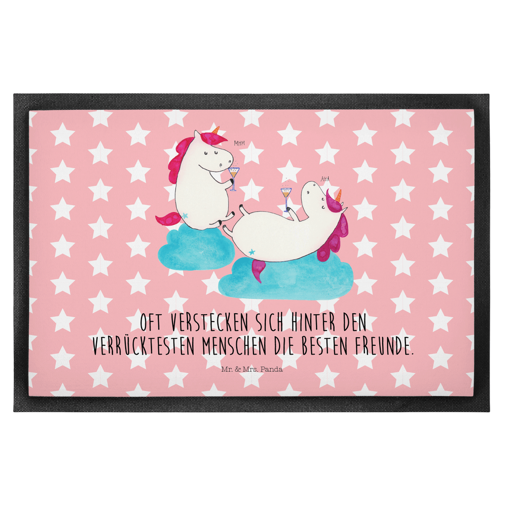 Fußmatte Einhörner Sekt Einhorn, Einhörner, Unicorn, Freundinnen, Freundin, BFF, Sekt, Mädelsabend, Spaß, Party, Korken, Anstoßen, Beste Türvorleger, Schmutzmatte, Fußabtreter, Matte, Schmutzfänger, Fußabstreifer, Schmutzfangmatte, Türmatte, Motivfußmatte,  Haustürmatte, Vorleger  Einhorn, Einhörner, Einhorn Deko, Pegasus, Unicorn