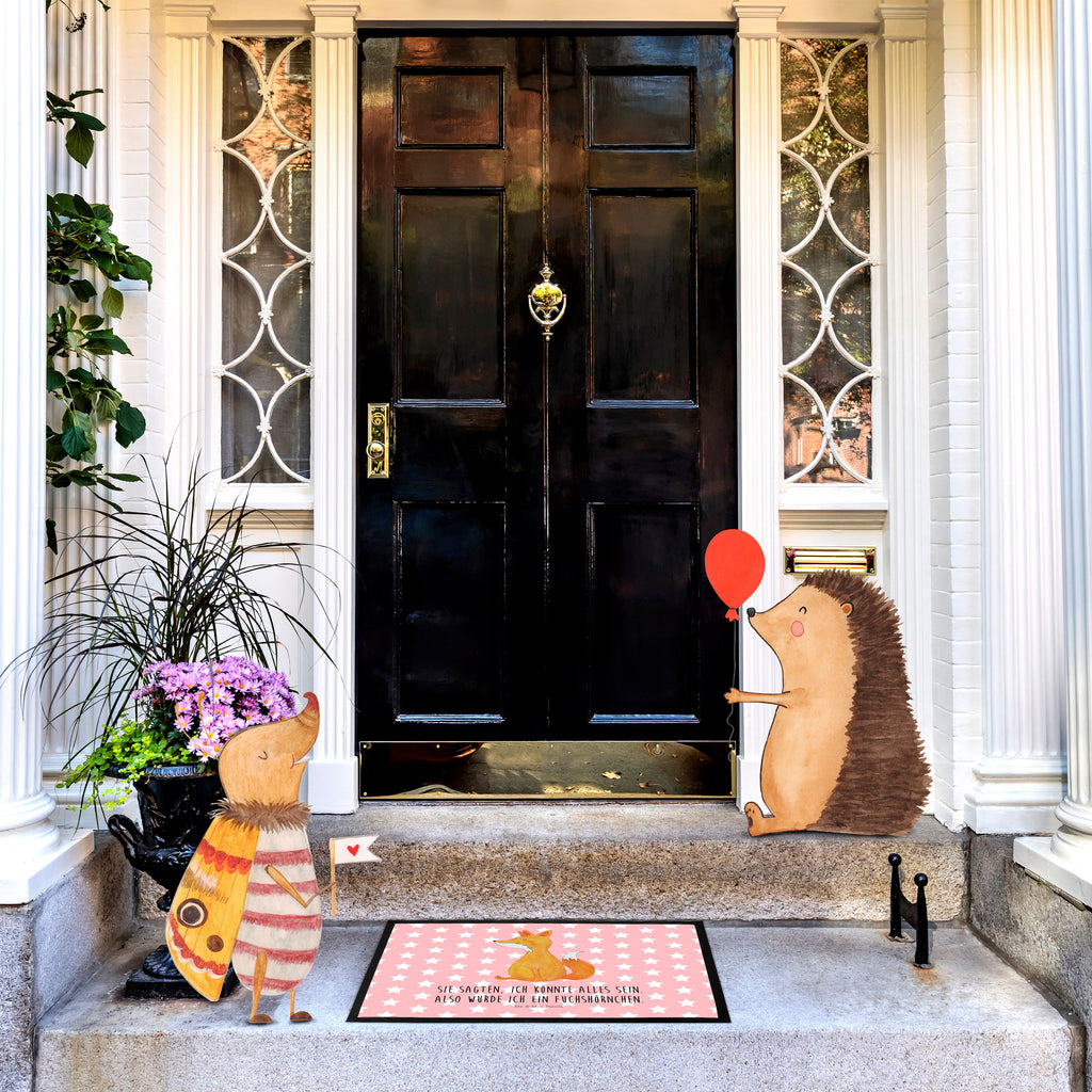 Fußmatte Fuchshörnchen Fuchs, Einhorn, Einhörner, Unicorns, Fuchshörnchen, Fuchshorn, Foxycorn, Füchse Türvorleger, Schmutzmatte, Fußabtreter, Matte, Schmutzfänger, Fußabstreifer, Schmutzfangmatte, Türmatte, Motivfußmatte,  Haustürmatte, Vorleger  Einhorn, Einhörner, Einhorn Deko, Pegasus, Unicorn