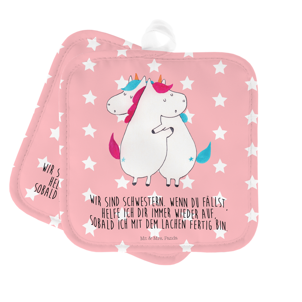2er Set Topflappen  Einhörner Umarmen Topflappen, Topfuntersetzer, Ofenhandschuh, Topflappen Set, Topflappen lustig, Topflappen mit Spruch, Einhorn, Einhörner, Einhorn Deko, Pegasus, Unicorn, Freundinnen, Freundin, BFF, Schwester, Schwestern, Familie, Geschwister, Sister, Liebe