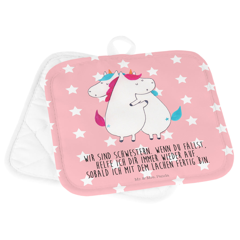 2er Set Topflappen  Einhörner Umarmen Topflappen, Topfuntersetzer, Ofenhandschuh, Topflappen Set, Topflappen lustig, Topflappen mit Spruch, Einhorn, Einhörner, Einhorn Deko, Pegasus, Unicorn, Freundinnen, Freundin, BFF, Schwester, Schwestern, Familie, Geschwister, Sister, Liebe