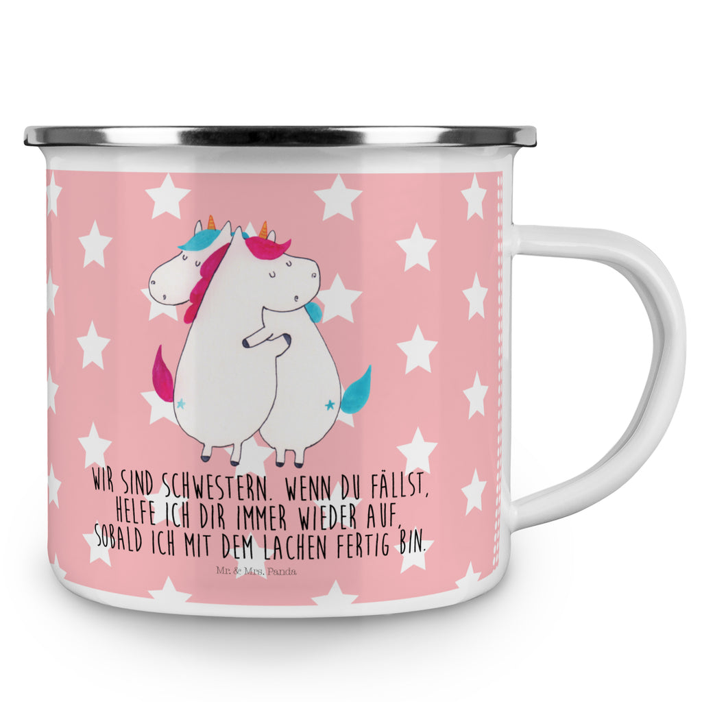 Camping Emaille Tasse Einhörner Umarmen Campingtasse, Trinkbecher, Metalltasse, Outdoor Tasse, Emaille Trinkbecher, Blechtasse Outdoor, Emaille Campingbecher, Edelstahl Trinkbecher, Metalltasse für Camping, Kaffee Blechtasse, Camping Tasse Metall, Einhorn, Einhörner, Einhorn Deko, Pegasus, Unicorn, Freundinnen, Freundin, BFF, Schwester, Schwestern, Familie, Geschwister, Sister, Liebe