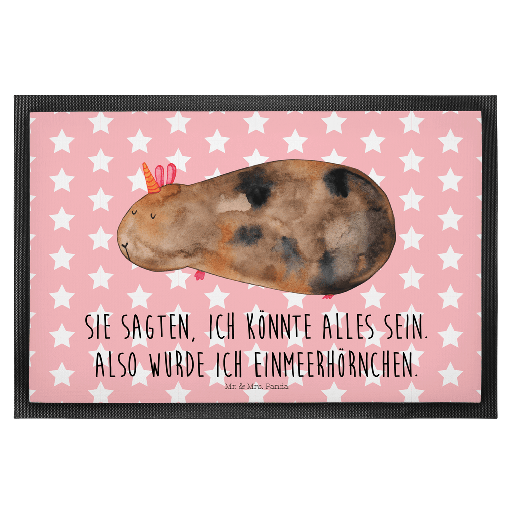 Fußmatte Meerhörnchen Einhorn, Einhörner, Meerhörnchen, Unicorn, Meericorn, Meerschwein, Meerschweinchen Türvorleger, Schmutzmatte, Fußabtreter, Matte, Schmutzfänger, Fußabstreifer, Schmutzfangmatte, Türmatte, Motivfußmatte,  Haustürmatte, Vorleger  Einhorn, Einhörner, Einhorn Deko, Pegasus, Unicorn