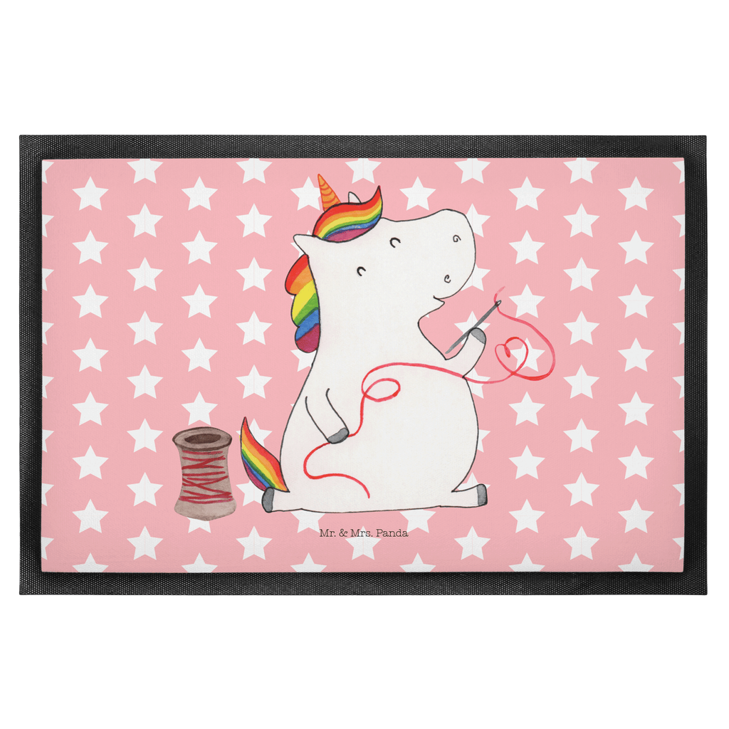 Fußmatte Einhorn Näherin Einhorn, Einhörner, Unicorn, Näherin, nähen, Mädchen, Freundin, Häkeln, Stricken, basteln, Nähzimmer Türvorleger, Schmutzmatte, Fußabtreter, Matte, Schmutzfänger, Fußabstreifer, Schmutzfangmatte, Türmatte, Motivfußmatte,  Haustürmatte, Vorleger  Einhorn, Einhörner, Einhorn Deko, Pegasus, Unicorn