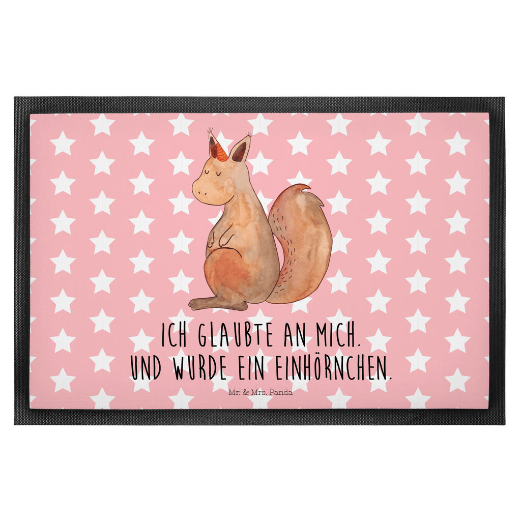 Fußmatte Einhörnchen Glaube Einhorn, Einhörner, Einhörnchen, Eichhörnchen, Eichhorn Türvorleger, Schmutzmatte, Fußabtreter, Matte, Schmutzfänger, Fußabstreifer, Schmutzfangmatte, Türmatte, Motivfußmatte,  Haustürmatte, Vorleger  Einhorn, Einhörner, Einhorn Deko, Pegasus, Unicorn