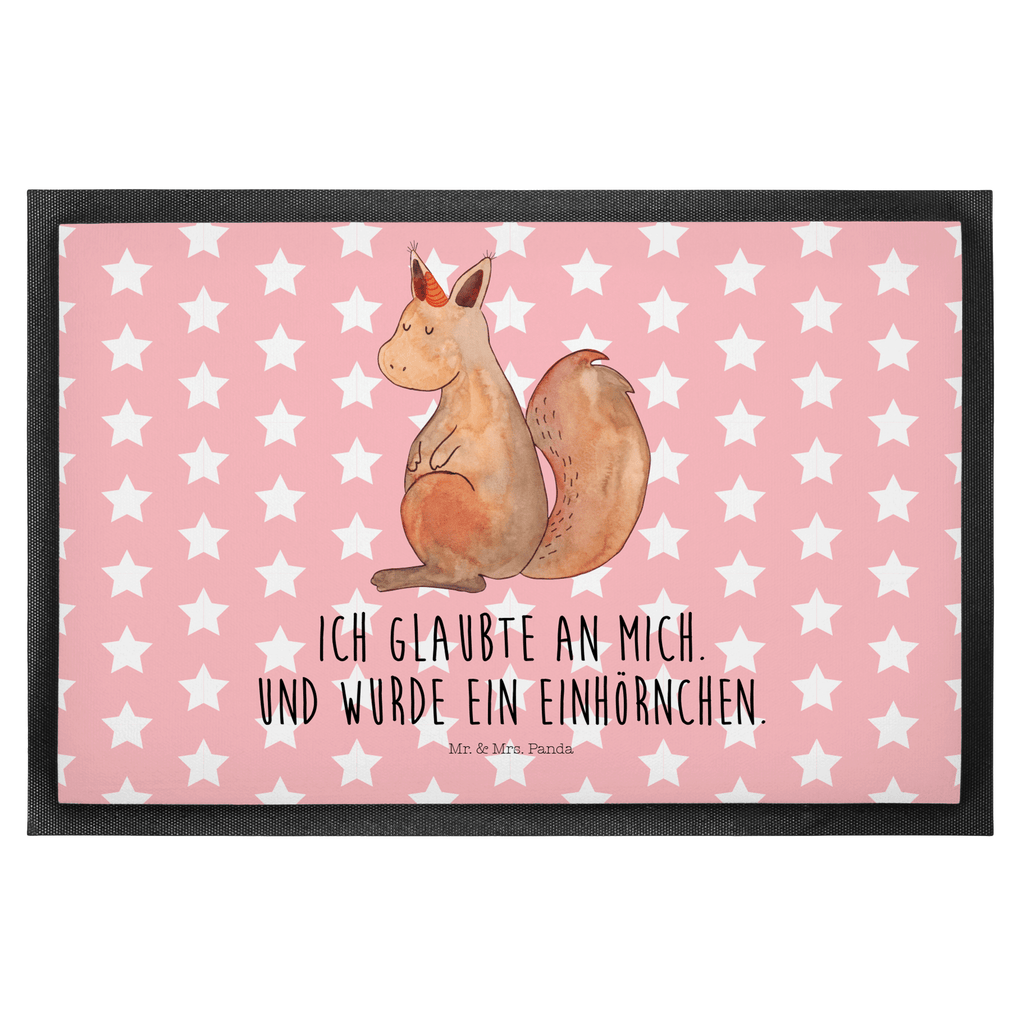 Fußmatte Einhörnchen Glaube Einhorn, Einhörner, Einhörnchen, Eichhörnchen, Eichhorn Türvorleger, Schmutzmatte, Fußabtreter, Matte, Schmutzfänger, Fußabstreifer, Schmutzfangmatte, Türmatte, Motivfußmatte,  Haustürmatte, Vorleger  Einhorn, Einhörner, Einhorn Deko, Pegasus, Unicorn