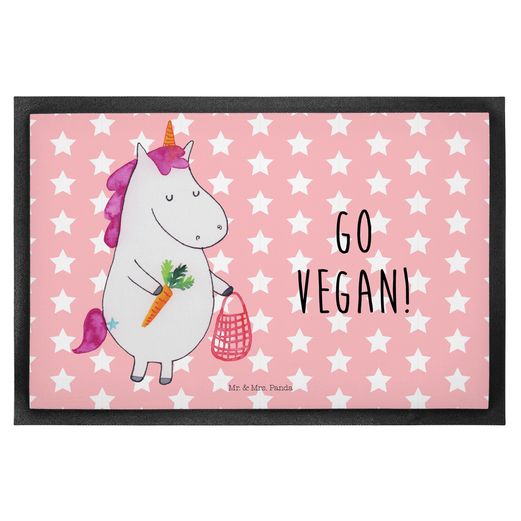 Fußmatte Einhorn Vegan vegan, Gesund leben, Vegetariar, Rohkost, Gesund essen, Veganismus, Veganer Türvorleger, Schmutzmatte, Fußabtreter, Matte, Schmutzfänger, Fußabstreifer, Schmutzfangmatte, Türmatte, Motivfußmatte,  Haustürmatte, Vorleger  Einhorn, Einhörner, Einhorn Deko, Pegasus, Unicorn