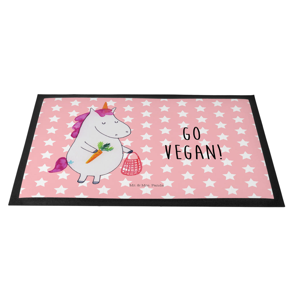 Fußmatte Einhorn Vegan vegan, Gesund leben, Vegetariar, Rohkost, Gesund essen, Veganismus, Veganer Türvorleger, Schmutzmatte, Fußabtreter, Matte, Schmutzfänger, Fußabstreifer, Schmutzfangmatte, Türmatte, Motivfußmatte,  Haustürmatte, Vorleger  Einhorn, Einhörner, Einhorn Deko, Pegasus, Unicorn