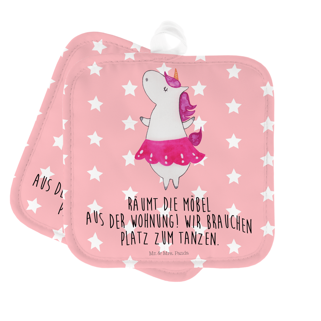 2er Set Topflappen  Einhorn Ballerina Topflappen, Topfuntersetzer, Ofenhandschuh, Topflappen Set, Topflappen lustig, Topflappen mit Spruch, Einhorn, Einhörner, Einhorn Deko, Pegasus, Unicorn, Tanzen, Ballerina, Party, Wohnung, Spaß, Feiern, Geburtstag, Tänzerin, Lebenslust, Lebensfreude