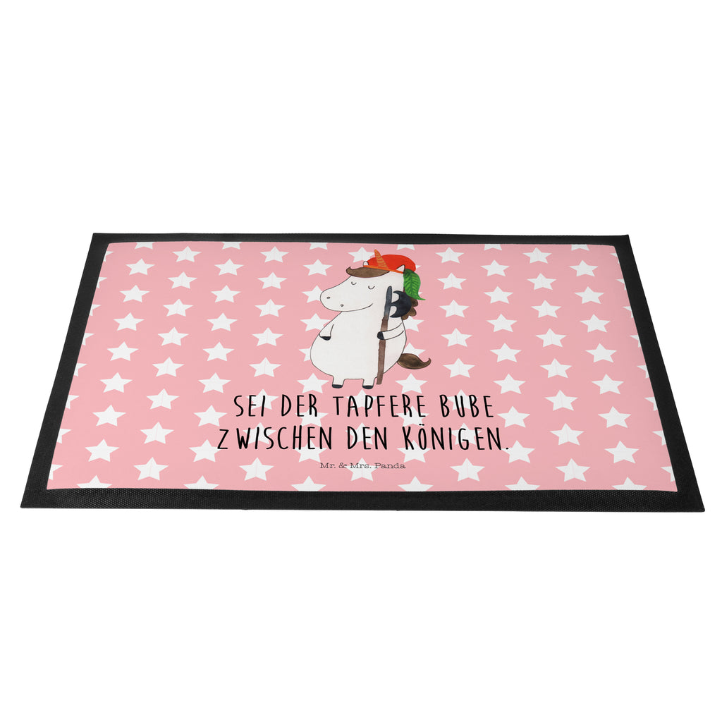 Fußmatte Einhorn Bube Einhörner, Unicorn, Einhorn, Bube, Mittelalter, Türvorleger, Schmutzmatte, Fußabtreter, Matte, Schmutzfänger, Fußabstreifer, Schmutzfangmatte, Türmatte, Motivfußmatte,  Haustürmatte, Vorleger  Einhorn, Einhörner, Einhorn Deko, Pegasus, Unicorn