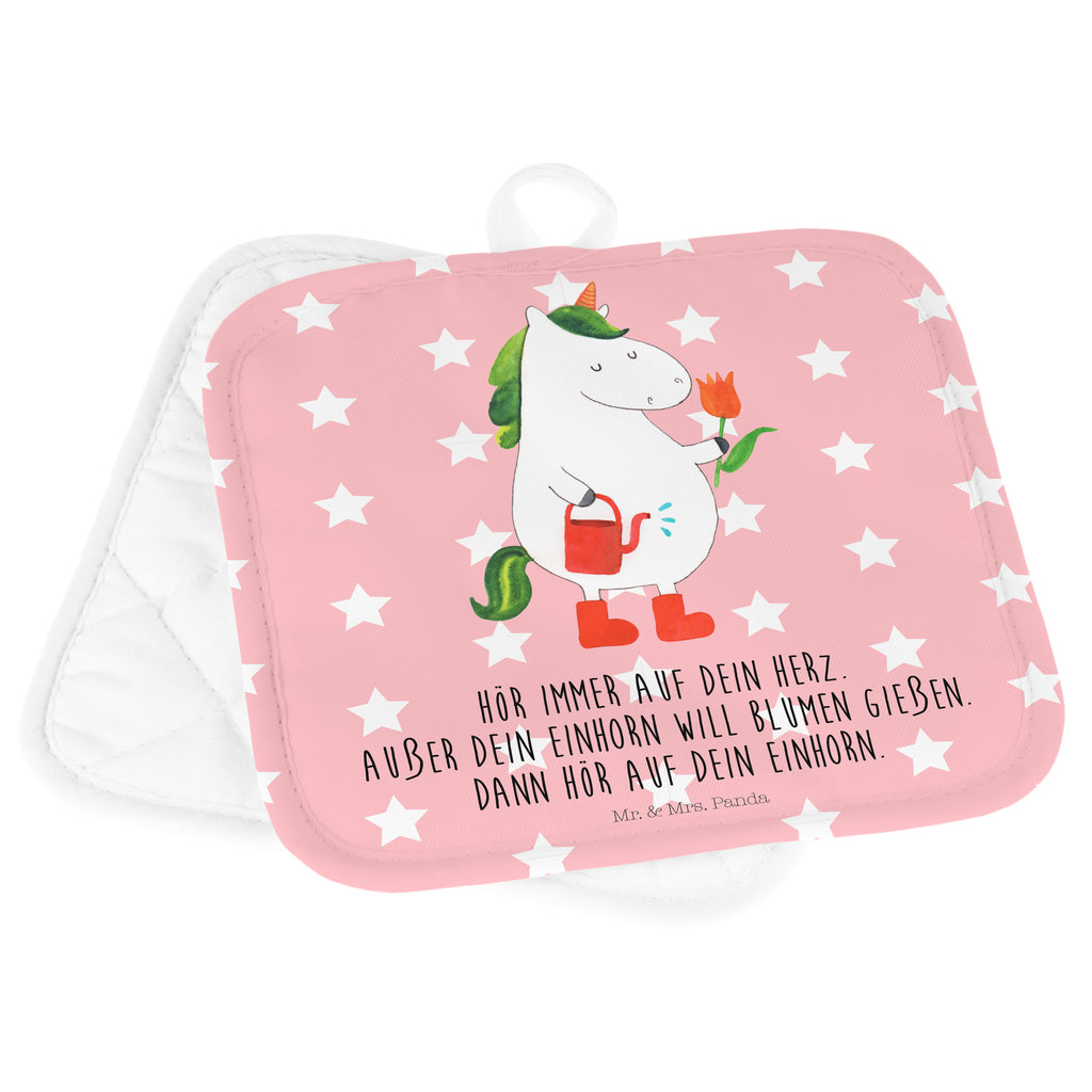 2er Set Topflappen  Einhorn Gärtner Topflappen, Topfuntersetzer, Ofenhandschuh, Topflappen Set, Topflappen lustig, Topflappen mit Spruch, Einhorn, Einhörner, Einhorn Deko, Pegasus, Unicorn, Luftballon, Gießkanne, Giesskanne, Lebenslust, Freude, Blume, Freundin, Garten, Stiefel