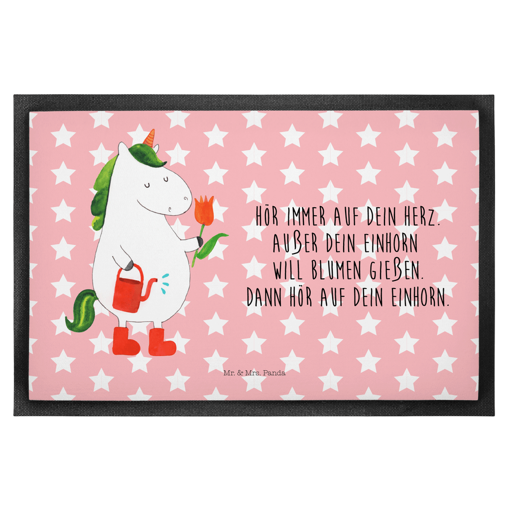 Fußmatte Einhorn Gärtner Einhorn, Einhörner, Unicorn, Luftballon, Gießkanne, Giesskanne, Lebenslust, Freude, Blume, Freundin, Garten, Stiefel Türvorleger, Schmutzmatte, Fußabtreter, Matte, Schmutzfänger, Fußabstreifer, Schmutzfangmatte, Türmatte, Motivfußmatte,  Haustürmatte, Vorleger  Einhorn, Einhörner, Einhorn Deko, Pegasus, Unicorn
