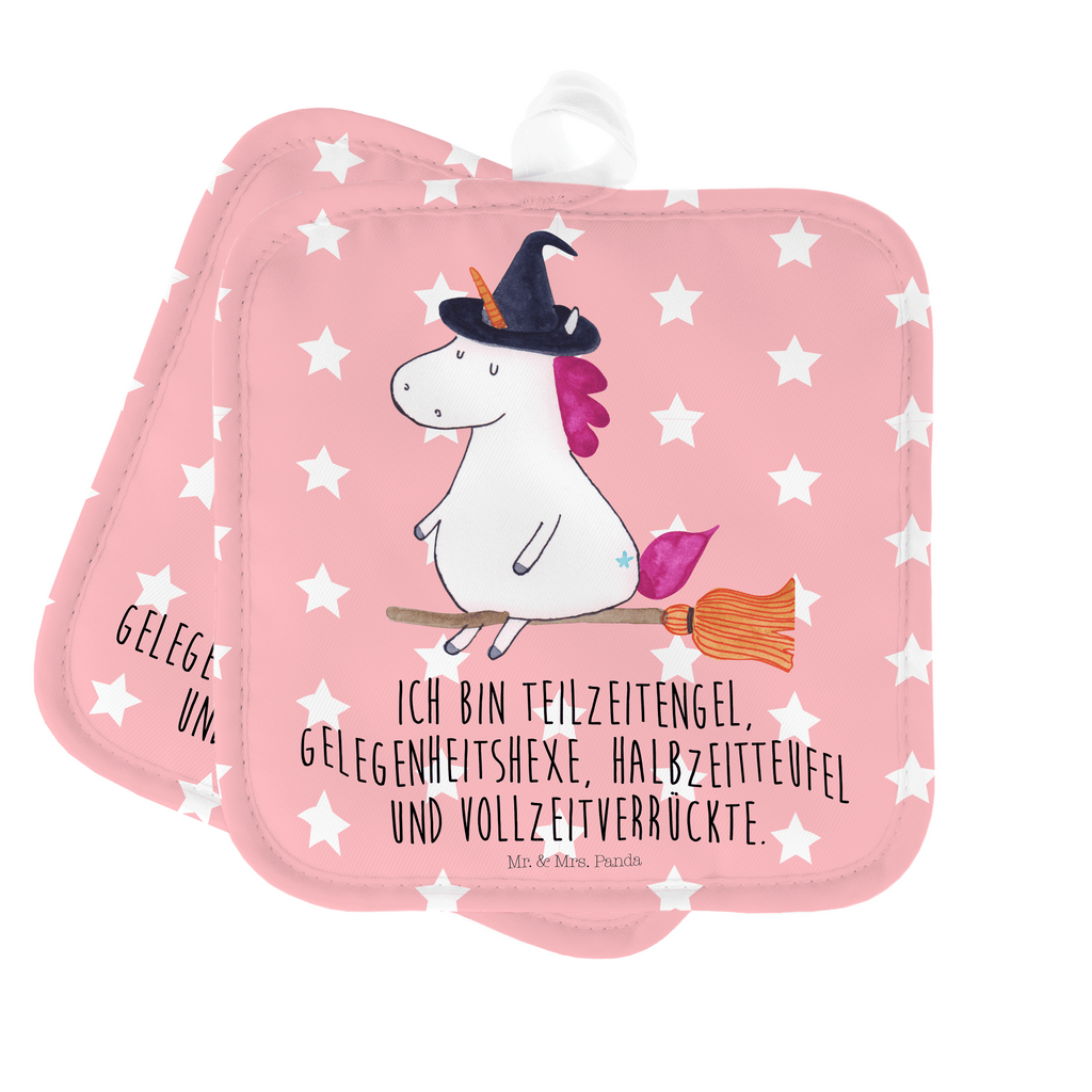 2er Set Topflappen  Einhorn Hexe Topflappen, Topfuntersetzer, Ofenhandschuh, Topflappen Set, Topflappen lustig, Topflappen mit Spruch, Einhorn, Einhörner, Einhorn Deko, Pegasus, Unicorn, Frau, Ehefrau, Hexe, Teufel, Engel, Verrückte, Freundin, Leben, Zicke
