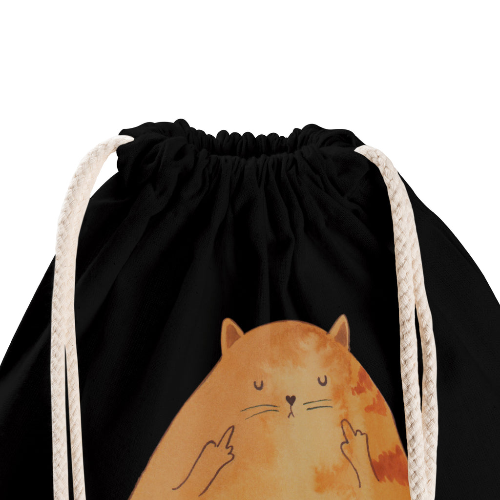 Sportbeutel Katze Mittelfinger Turnbeutel, Beutel, Sporttasche, Tasche, Stoffbeutel, Katze, Katzenmotiv, Katzenfan, Katzendeko, Katzenfreund, Katzenliebhaber, Katzenprodukte, Katzenartikel, Katzenaccessoires, Katzensouvenirs, Katzenliebhaberprodukte, Katzenmotive, Katzen, Kater, Mietze, Cat, Cats