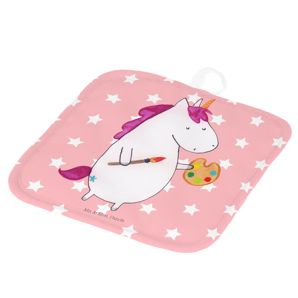 2er Set Topflappen  Einhorn Künstler Topflappen, Topfuntersetzer, Ofenhandschuh, Topflappen Set, Topflappen lustig, Topflappen mit Spruch, Einhorn, Einhörner, Einhorn Deko, Pegasus, Unicorn, Englisch, Künstler, Artist, Malen, Zeichnen, Welt, Farbe, Stift, Pinsel, Geschenk, Maler