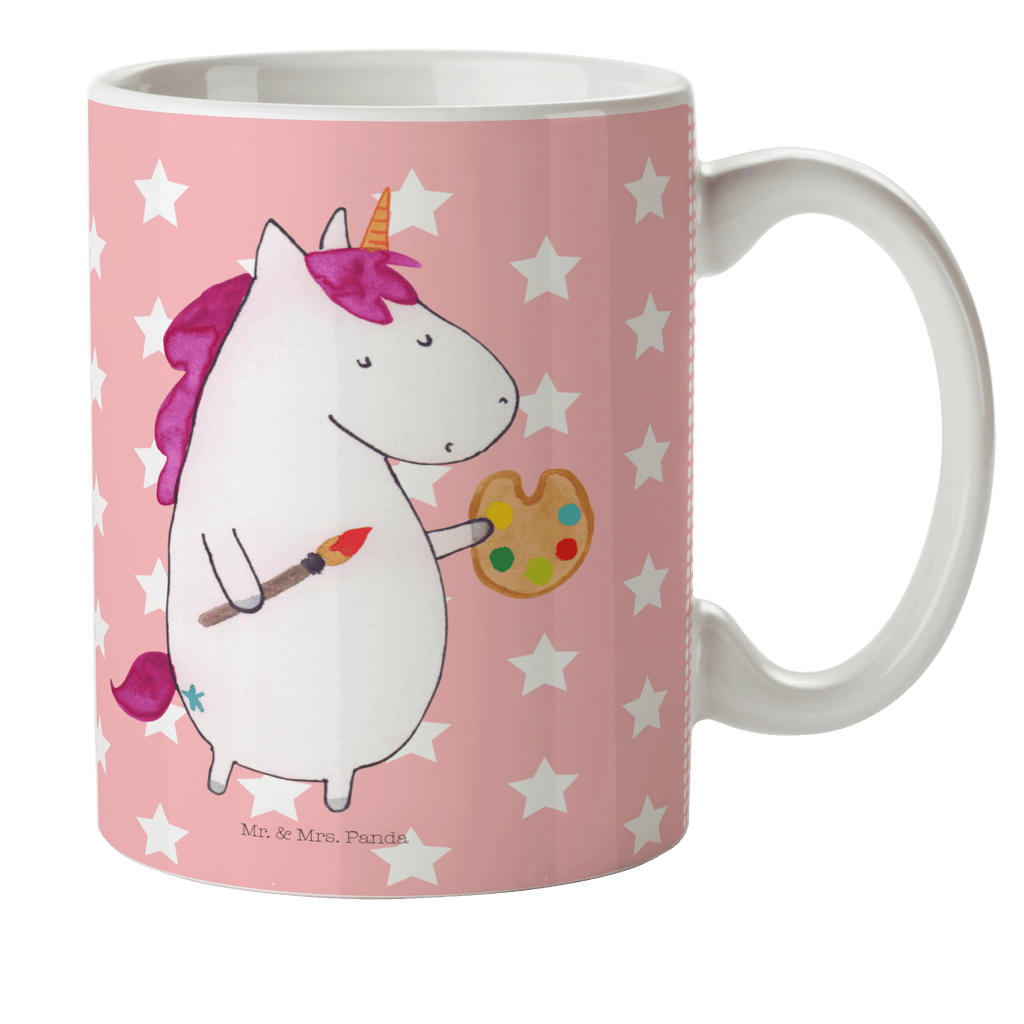 Kindertasse Einhorn Künstler Kunststoff Tasse, Kindergarten, Tasse, Trinkbecher, Camping Becher, Kaffeetasse, Kunststoffbecher, Kindergartenbecher, Outdoorgeschirr, Kunststoffgeschirr, Reisebecher, Reisetasse, Kinderbecher, Einhorn, Einhörner, Einhorn Deko, Pegasus, Unicorn, Englisch, Künstler, Artist, Malen, Zeichnen, Welt, Farbe, Stift, Pinsel, Geschenk, Maler