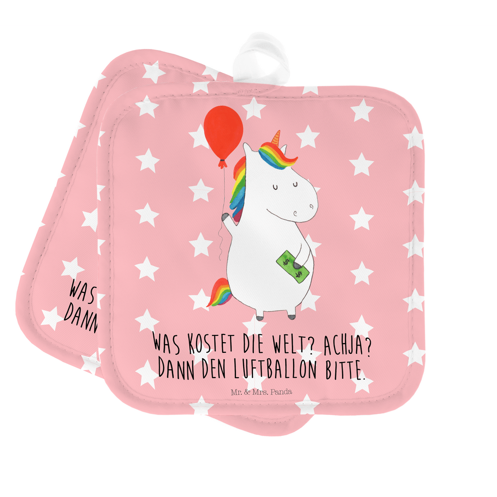 2er Set Topflappen  Einhorn Luftballon Topflappen, Topfuntersetzer, Ofenhandschuh, Topflappen Set, Topflappen lustig, Topflappen mit Spruch, Einhorn, Einhörner, Einhorn Deko, Pegasus, Unicorn, Luftballon, Geld, Lebenslust, Freude, Geschenk, Freundin