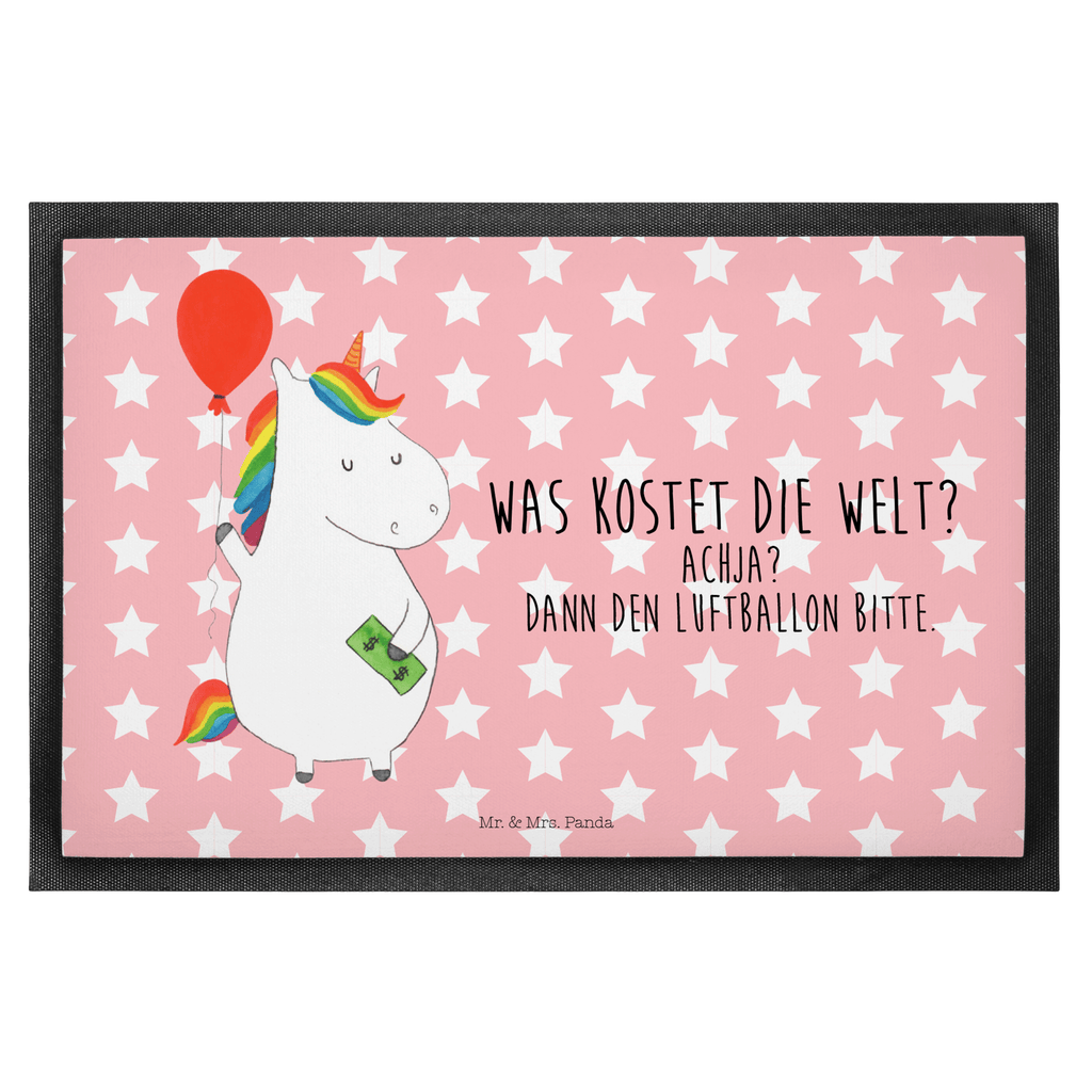 Fußmatte Einhorn Luftballon Einhorn, Einhörner, Unicorn, Luftballon, Geld, Lebenslust, Freude, Geschenk, Freundin	 Türvorleger, Schmutzmatte, Fußabtreter, Matte, Schmutzfänger, Fußabstreifer, Schmutzfangmatte, Türmatte, Motivfußmatte,  Haustürmatte, Vorleger  Einhorn, Einhörner, Einhorn Deko, Pegasus, Unicorn