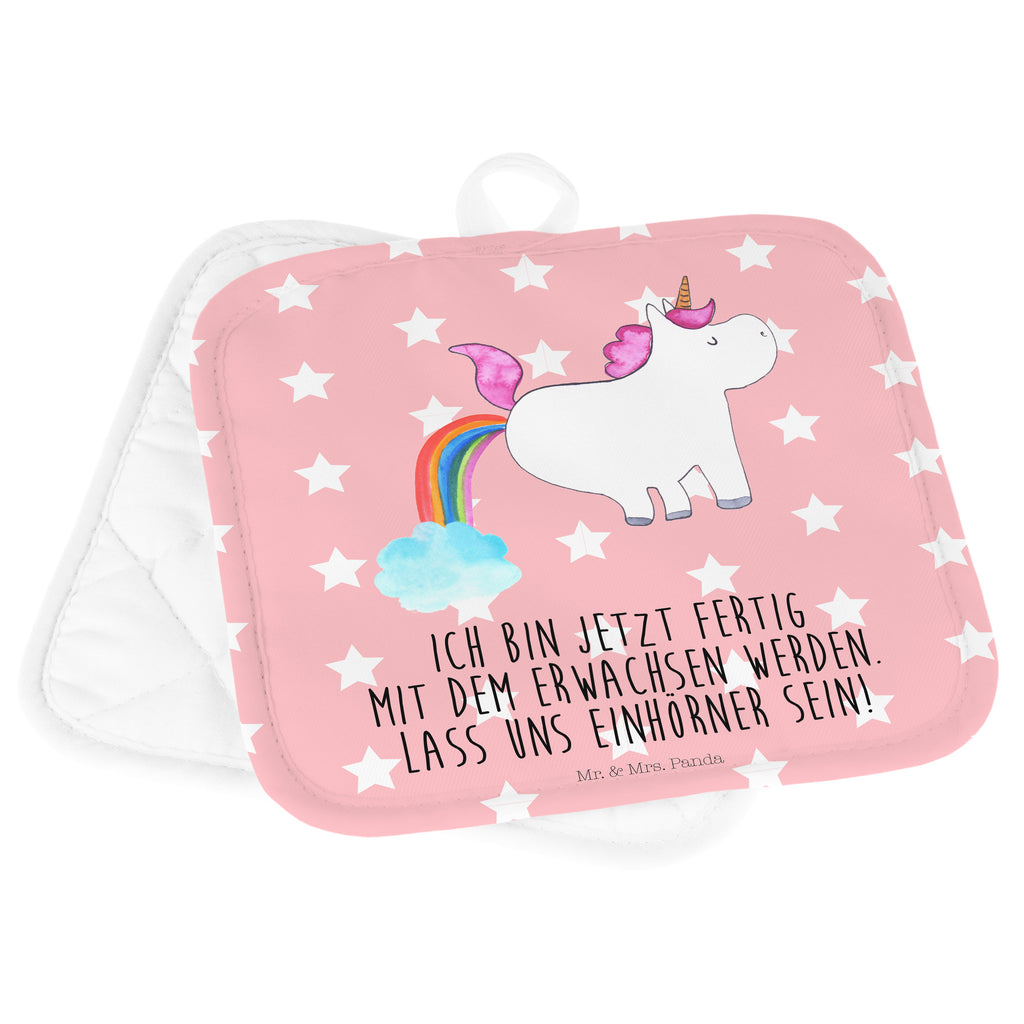 2er Set Topflappen  Einhorn Pupsend Topflappen, Topfuntersetzer, Ofenhandschuh, Topflappen Set, Topflappen lustig, Topflappen mit Spruch, Einhorn, Einhörner, Einhorn Deko, Pegasus, Unicorn, Pups, Regenbogen, Glitzer, Einhornpower, Erwachsenwerden, Spaß, lustig, Freundin