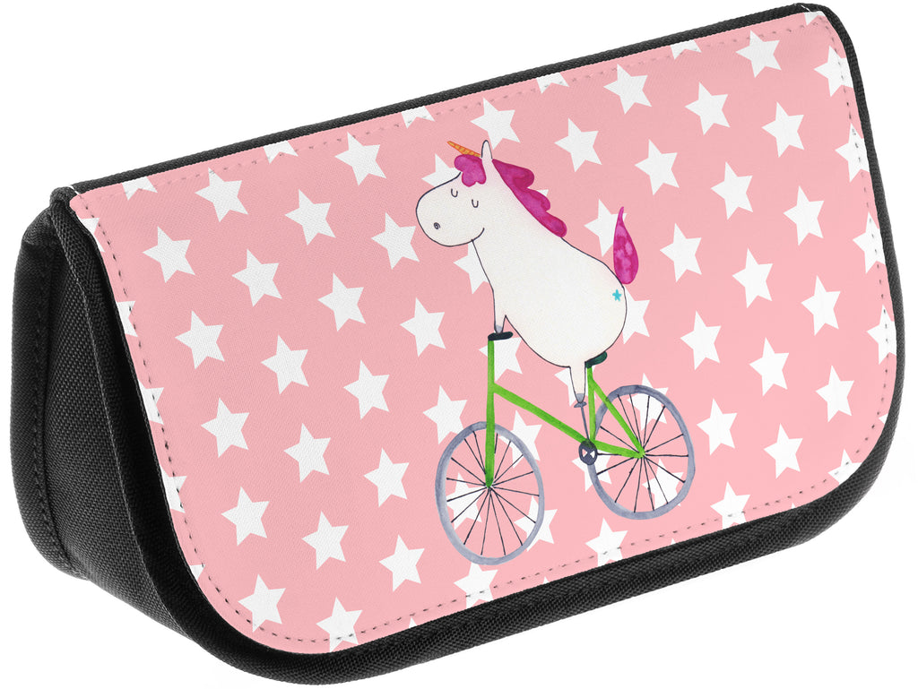 Kosmetiktasche Einhorn Radfahrer Kosmetikbeutel, Kulturtasche, Kulturbeutel, Schminktasche, Make-Up Tasche, Einhorn, Einhörner, Einhorn Deko, Pegasus, Unicorn, Radfahren, Radfahrer, Rad, Bike, Feenstaub, Konfetti, Luxusproblem, Kummer, Liebeskummer