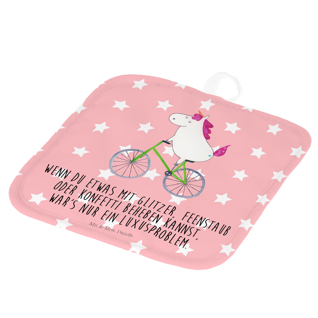 2er Set Topflappen  Einhorn Radfahrer Topflappen, Topfuntersetzer, Ofenhandschuh, Topflappen Set, Topflappen lustig, Topflappen mit Spruch, Einhorn, Einhörner, Einhorn Deko, Pegasus, Unicorn, Radfahren, Radfahrer, Rad, Bike, Feenstaub, Konfetti, Luxusproblem, Kummer, Liebeskummer