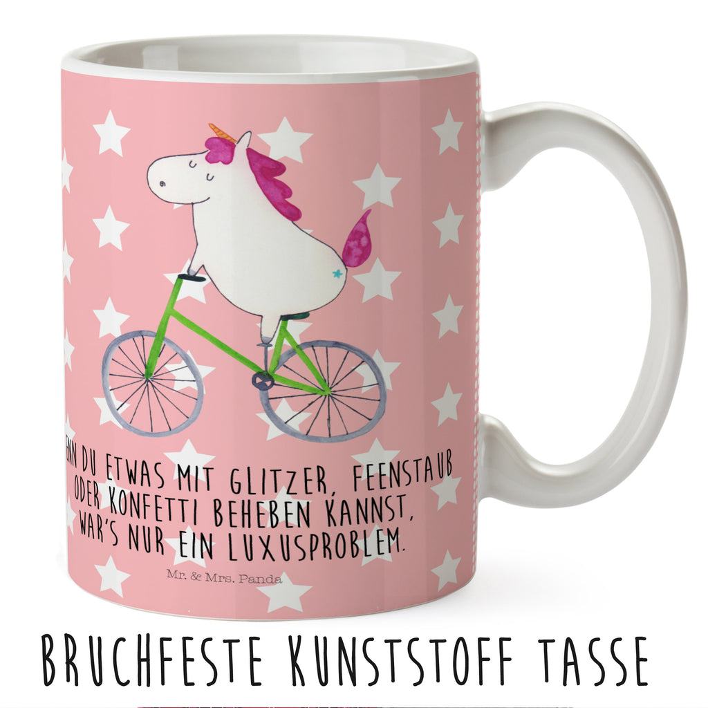 Kindertasse Einhorn Radfahrer Kunststoff Tasse, Kindergarten, Tasse, Trinkbecher, Camping Becher, Kaffeetasse, Kunststoffbecher, Kindergartenbecher, Outdoorgeschirr, Kunststoffgeschirr, Reisebecher, Reisetasse, Kinderbecher, Einhorn, Einhörner, Einhorn Deko, Pegasus, Unicorn, Radfahren, Radfahrer, Rad, Bike, Feenstaub, Konfetti, Luxusproblem, Kummer, Liebeskummer