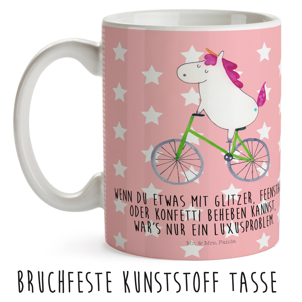 Kindertasse Einhorn Radfahrer Kunststoff Tasse, Kindergarten, Tasse, Trinkbecher, Camping Becher, Kaffeetasse, Kunststoffbecher, Kindergartenbecher, Outdoorgeschirr, Kunststoffgeschirr, Reisebecher, Reisetasse, Kinderbecher, Einhorn, Einhörner, Einhorn Deko, Pegasus, Unicorn, Radfahren, Radfahrer, Rad, Bike, Feenstaub, Konfetti, Luxusproblem, Kummer, Liebeskummer
