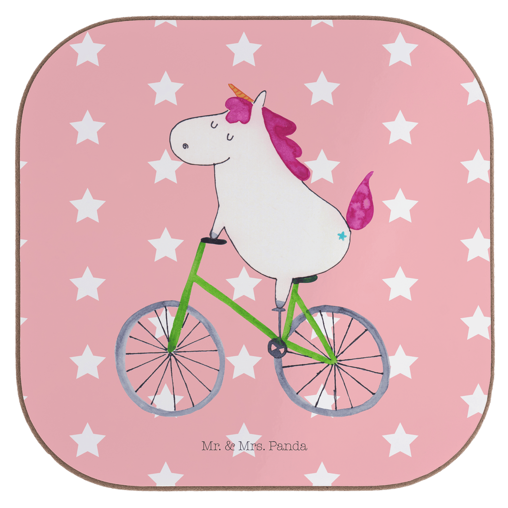 Quadratische Untersetzer Einhorn Radfahrer Bierdeckel, Glasuntersetzer, Untersetzer Gläser, Getränkeuntersetzer, Einhorn, Einhörner, Einhorn Deko, Pegasus, Unicorn, Radfahren, Radfahrer, Rad, Bike, Feenstaub, Konfetti, Luxusproblem, Kummer, Liebeskummer