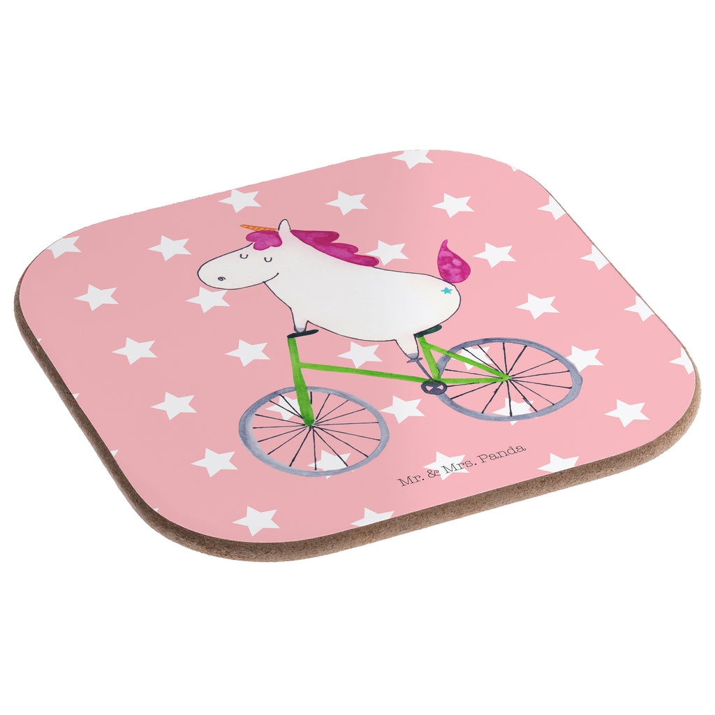 Quadratische Untersetzer Einhorn Radfahrer Bierdeckel, Glasuntersetzer, Untersetzer Gläser, Getränkeuntersetzer, Einhorn, Einhörner, Einhorn Deko, Pegasus, Unicorn, Radfahren, Radfahrer, Rad, Bike, Feenstaub, Konfetti, Luxusproblem, Kummer, Liebeskummer