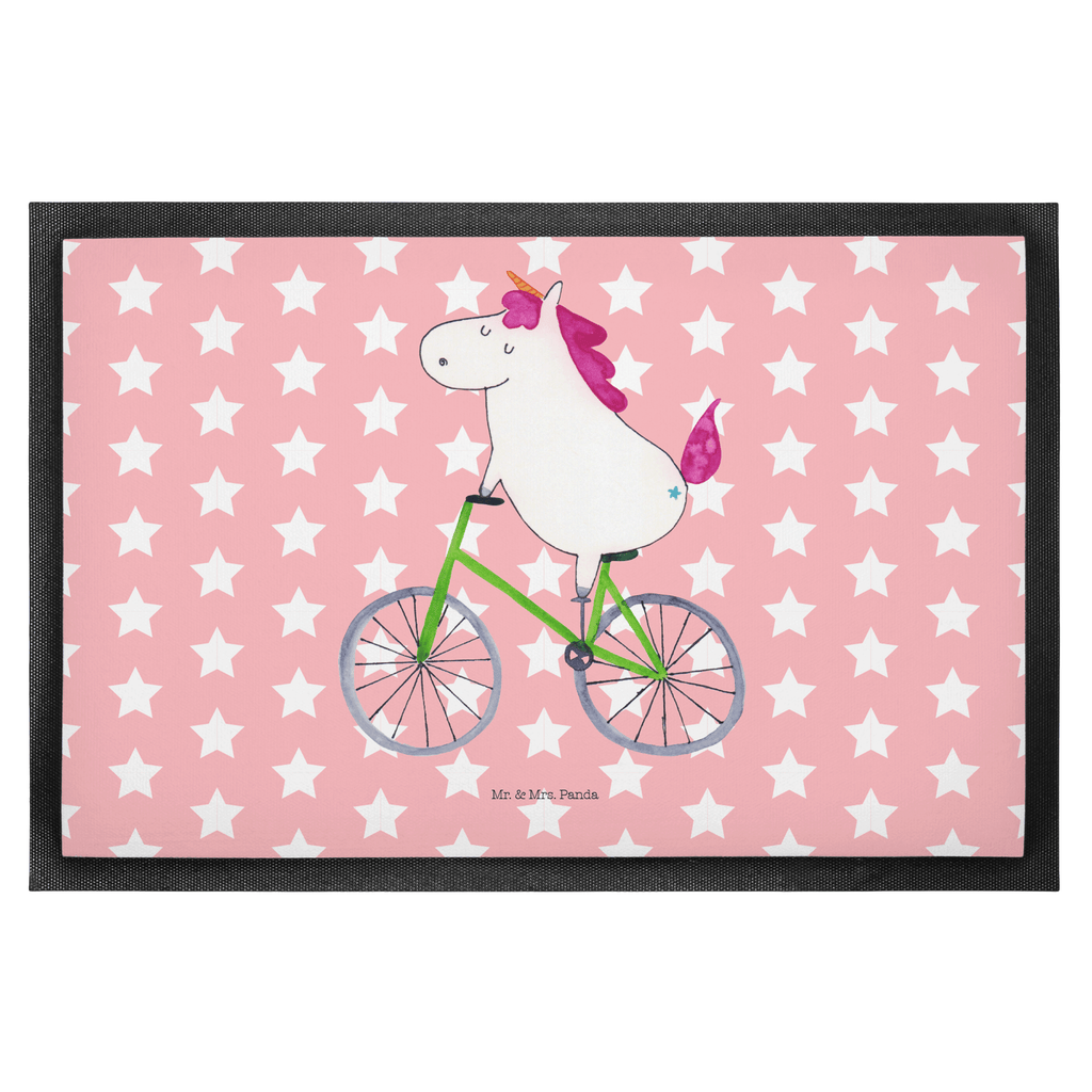 Fußmatte Einhorn Radfahrer Türvorleger, Schmutzmatte, Fußabtreter, Matte, Schmutzfänger, Fußabstreifer, Schmutzfangmatte, Türmatte, Motivfußmatte, Haustürmatte, Vorleger, Einhorn, Einhörner, Einhorn Deko, Pegasus, Unicorn, Radfahren, Radfahrer, Rad, Bike, Feenstaub, Konfetti, Luxusproblem, Kummer, Liebeskummer