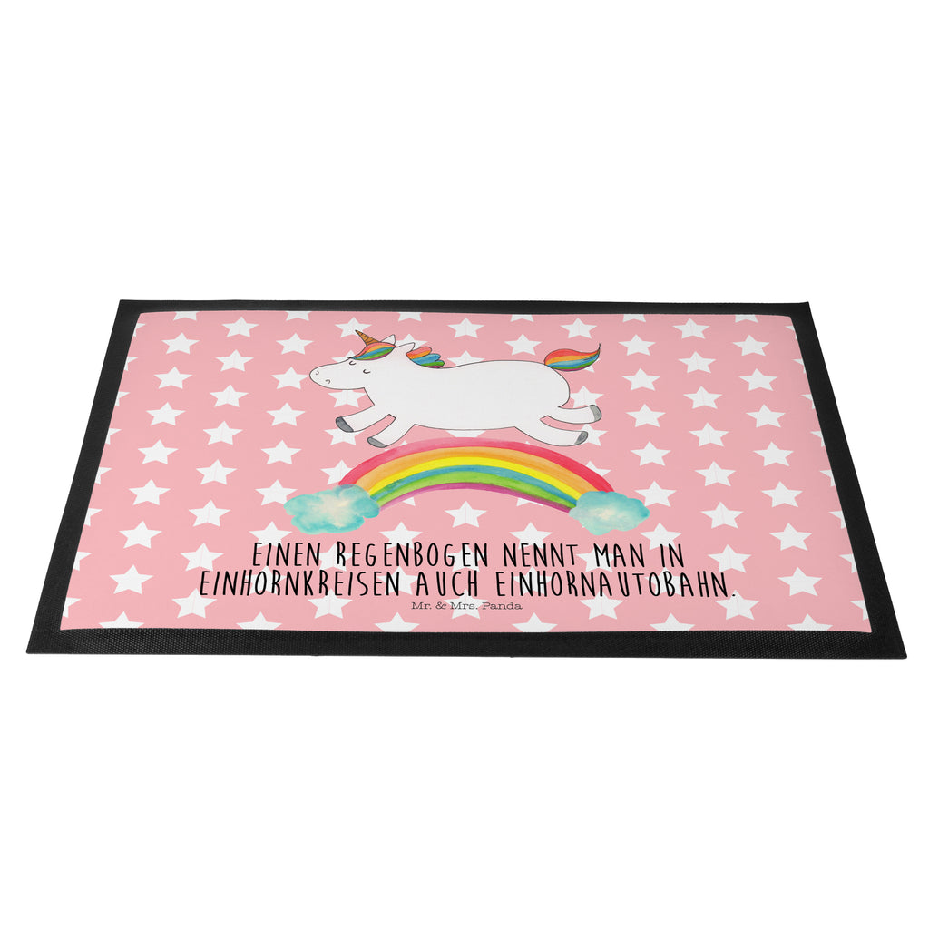 Fußmatte Einhorn Regenbogen Einhorn, Unicorn, Regenbogen, Glitzer, Einhornpower, Erwachsenwerden,  Einhornautobahn Türvorleger, Schmutzmatte, Fußabtreter, Matte, Schmutzfänger, Fußabstreifer, Schmutzfangmatte, Türmatte, Motivfußmatte,  Haustürmatte, Vorleger  Einhorn, Einhörner, Einhorn Deko, Pegasus, Unicorn