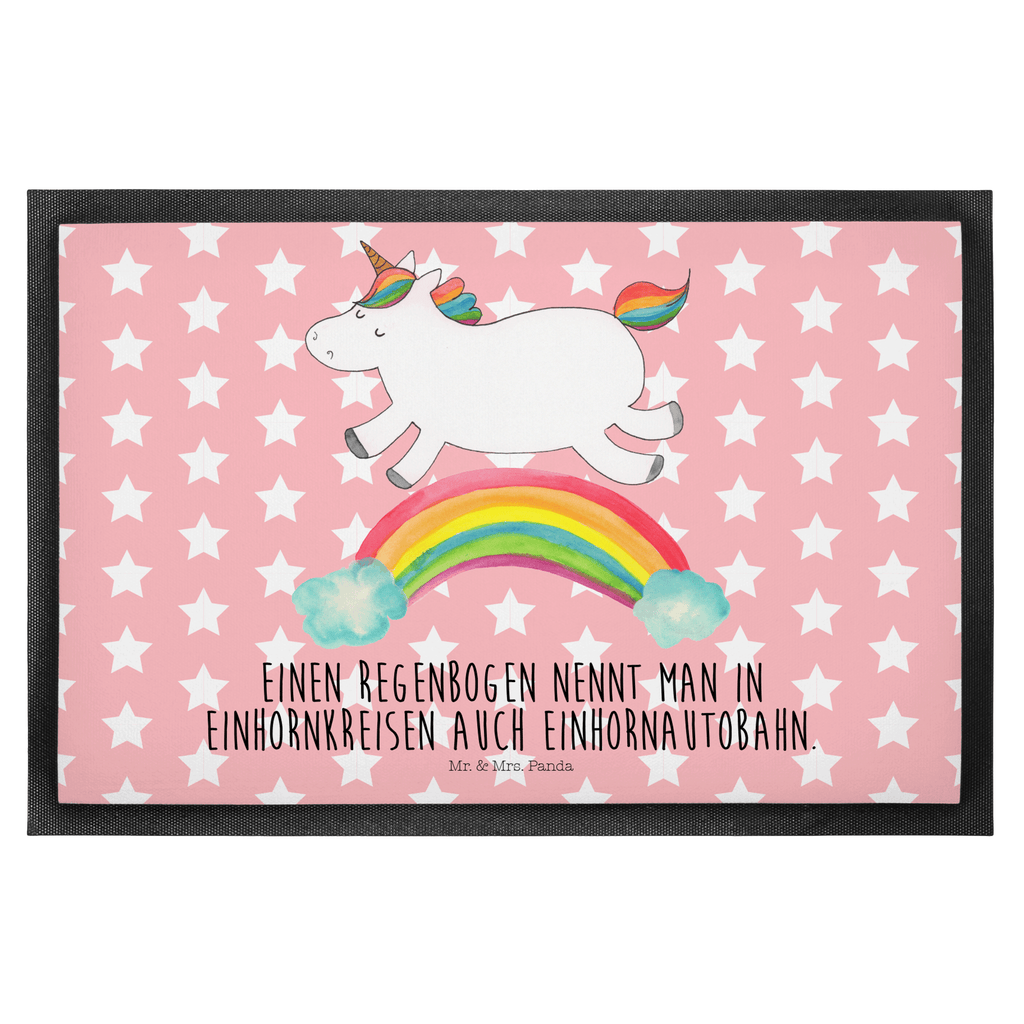 Fußmatte Einhorn Regenbogen Einhorn, Unicorn, Regenbogen, Glitzer, Einhornpower, Erwachsenwerden,  Einhornautobahn Türvorleger, Schmutzmatte, Fußabtreter, Matte, Schmutzfänger, Fußabstreifer, Schmutzfangmatte, Türmatte, Motivfußmatte,  Haustürmatte, Vorleger  Einhorn, Einhörner, Einhorn Deko, Pegasus, Unicorn