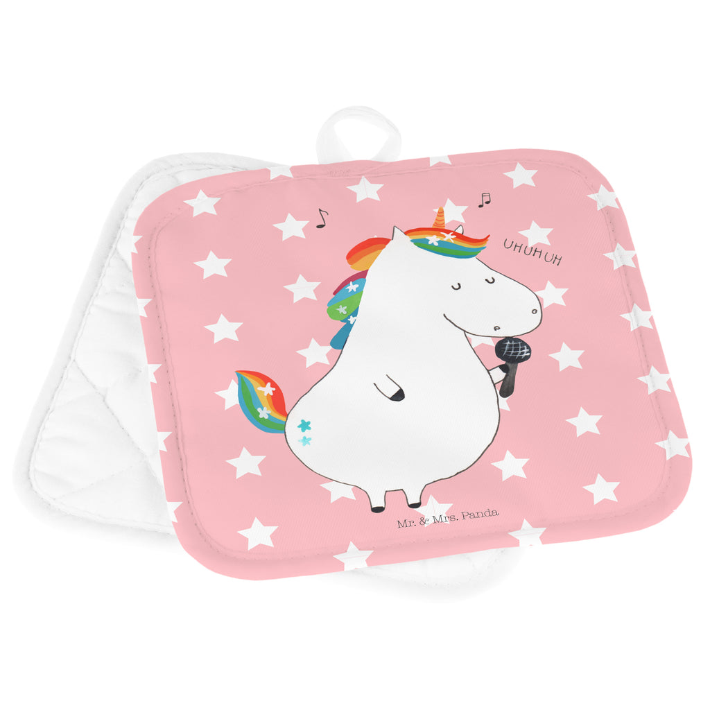 2er Set Topflappen  Einhorn Sänger Topflappen, Topfuntersetzer, Ofenhandschuh, Topflappen Set, Topflappen lustig, Topflappen mit Spruch, Einhorn, Einhörner, Einhorn Deko, Pegasus, Unicorn, Glitzer, Konfetti, Party, Geburtstag, Feier, Fest, Disco, Sängerin, Sänger, Freundin