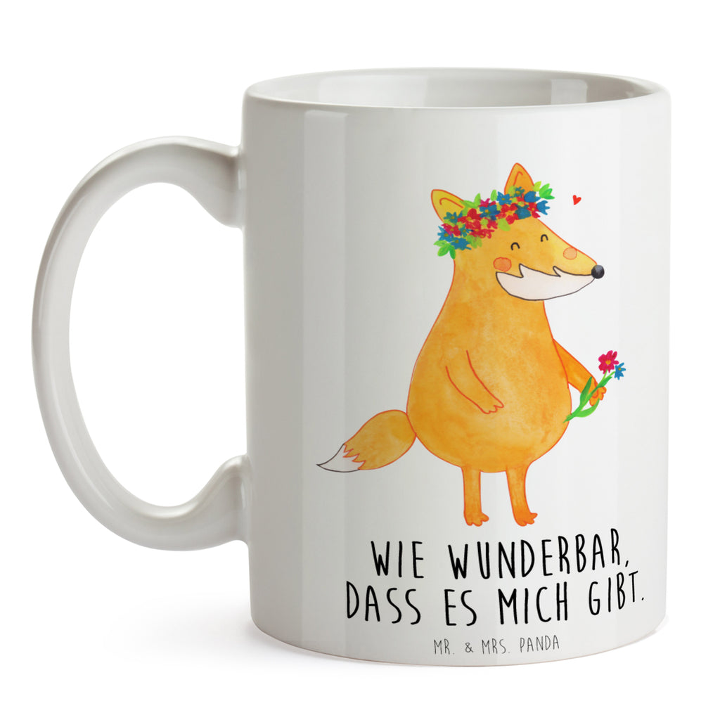 Tasse Fuchs Blumenliebe Fuchs, Füchse, Fox, Liebe, Freundin, Fuchsmädchen, Blumenmädchen, Freundinnen, Liebesbeweis, Blume, Blumen, Motivation, Freude, ich, mich, Selbstliebe, Freude Becher, Kaffeetasse, Kaffeebecher, Tee, Frühstück, Büro  Fuchs