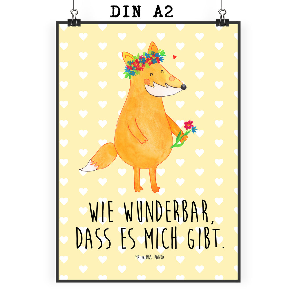 Poster Fuchs Blumenliebe Fuchs, Füchse, Fox, Liebe, Freundin, Fuchsmädchen, Blumenmädchen, Freundinnen, Liebesbeweis, Blume, Blumen, Motivation, Freude, ich, mich, Selbstliebe, Freude Poster, Wandposter, Bild, Wanddeko, Küchenposter, Kinderposter, Wanddeko Bild, Raumdekoration, Wanddekoration, Handgemaltes Poster, Mr. & Mrs. Panda Poster, Designposter, Kunstdruck, Posterdruck  Fuchs