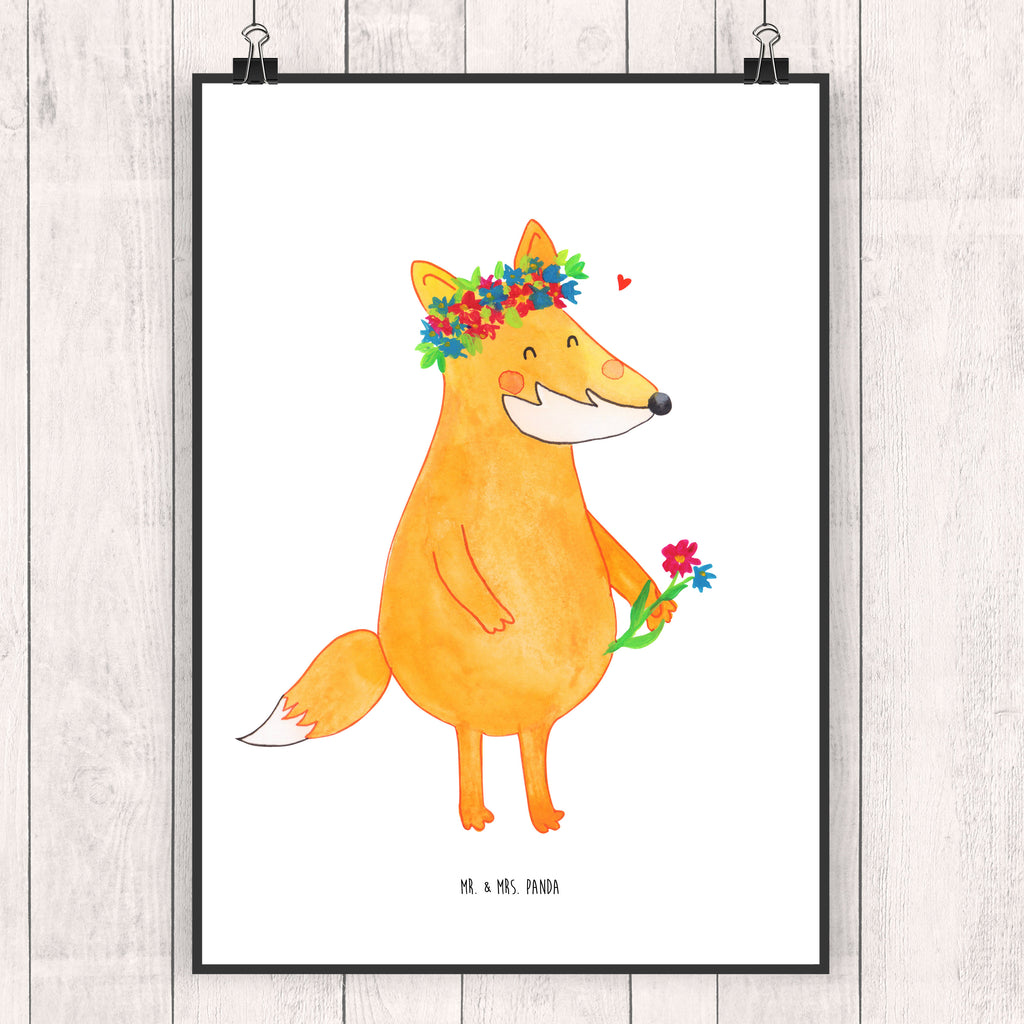 Poster Fuchs Blumenliebe Fuchs, Füchse, Fox, Liebe, Freundin, Fuchsmädchen, Blumenmädchen, Freundinnen, Liebesbeweis, Blume, Blumen, Motivation, Freude, ich, mich, Selbstliebe, Freude Poster, Wandposter, Bild, Wanddeko, Küchenposter, Kinderposter, Wanddeko Bild, Raumdekoration, Wanddekoration, Handgemaltes Poster, Mr. & Mrs. Panda Poster, Designposter, Kunstdruck, Posterdruck  Fuchs