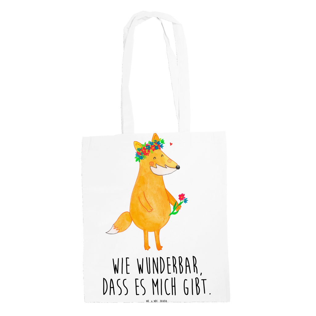 Tragetasche Fuchs Blumenliebe Beuteltasche, Beutel, Einkaufstasche, Jutebeutel, Stoffbeutel, Fuchs, Füchse, Fox, Liebe, Freundin, Fuchsmädchen, Blumenmädchen, Freundinnen, Liebesbeweis, Blume, Blumen, Motivation, Freude, ich, mich, Selbstliebe