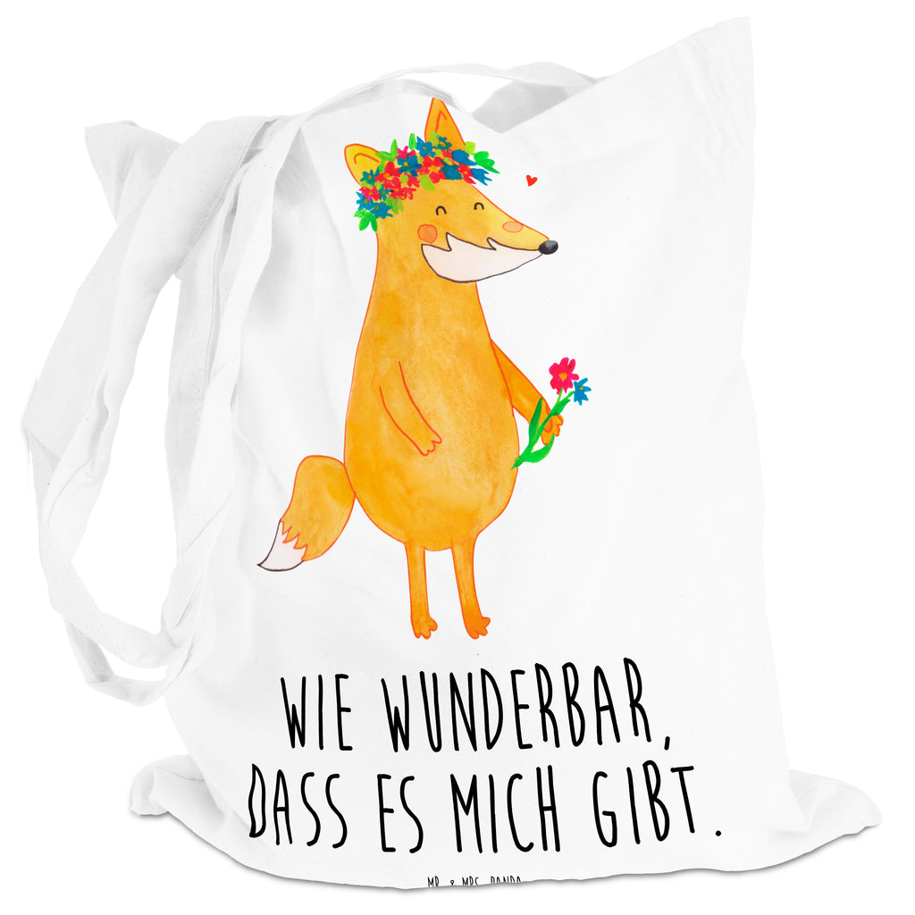 Tragetasche Fuchs Blumenliebe Beuteltasche, Beutel, Einkaufstasche, Jutebeutel, Stoffbeutel, Fuchs, Füchse, Fox, Liebe, Freundin, Fuchsmädchen, Blumenmädchen, Freundinnen, Liebesbeweis, Blume, Blumen, Motivation, Freude, ich, mich, Selbstliebe
