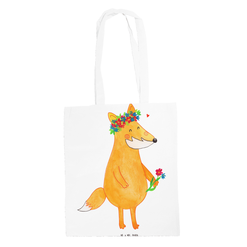 Tragetasche Fuchs Blumenliebe Beuteltasche, Beutel, Einkaufstasche, Jutebeutel, Stoffbeutel, Fuchs, Füchse, Fox, Liebe, Freundin, Fuchsmädchen, Blumenmädchen, Freundinnen, Liebesbeweis, Blume, Blumen, Motivation, Freude, ich, mich, Selbstliebe