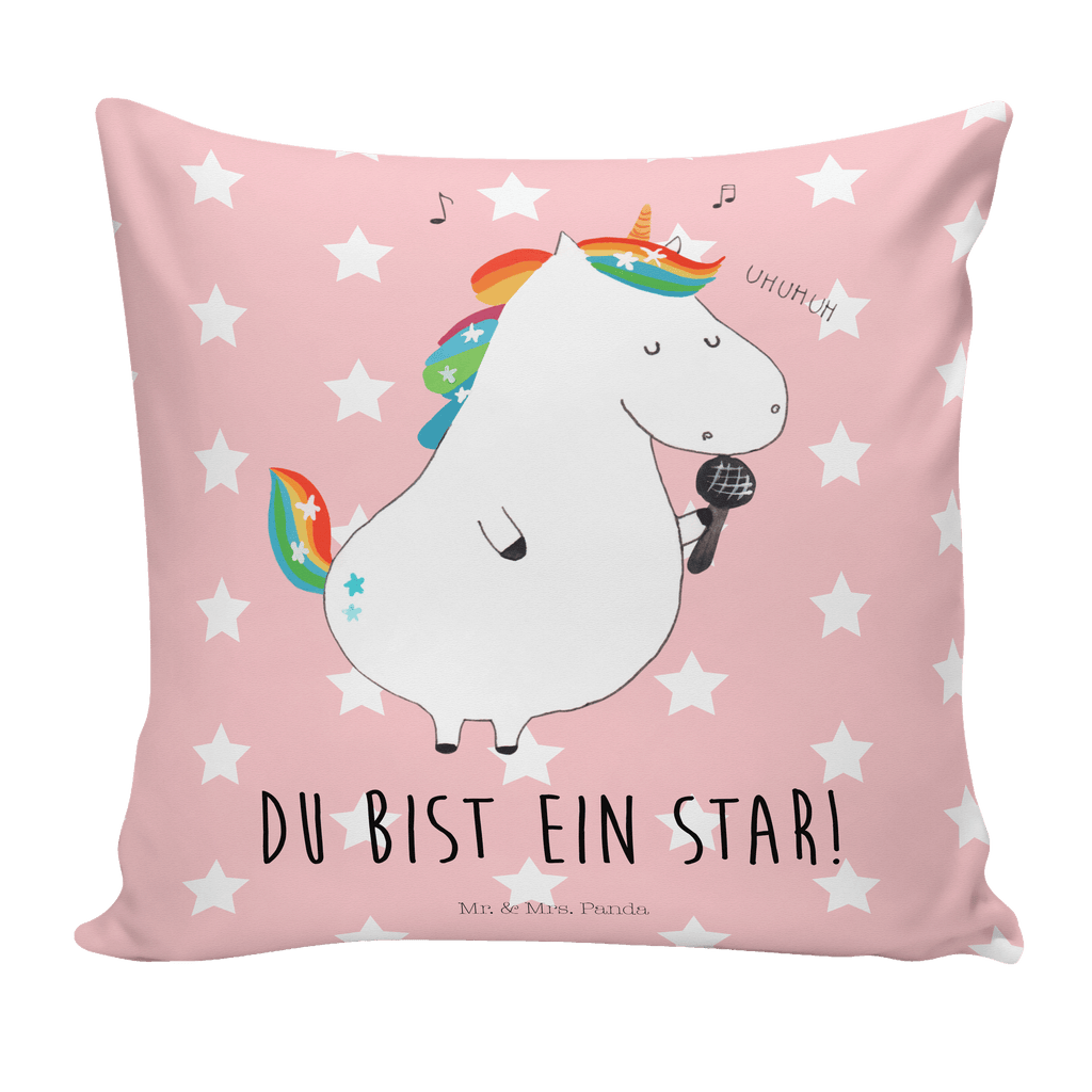 40x40 Kissen Einhorn Sänger Kissenhülle, Kopfkissen, Sofakissen, Dekokissen, Motivkissen, Einhorn, Einhörner, Einhorn Deko, Pegasus, Unicorn, Glitzer, Konfetti, Party, Geburtstag, Feier, Fest, Disco, Sängerin, Sänger, Freundin
