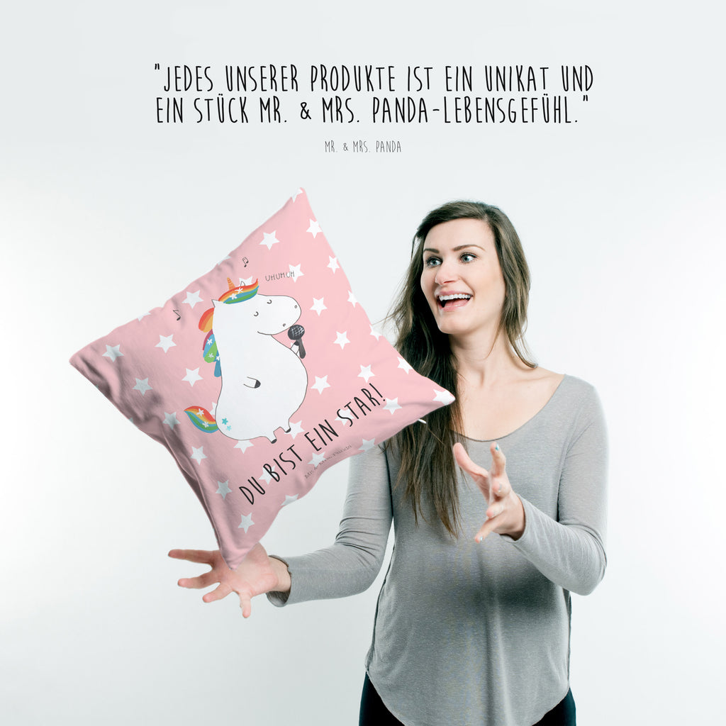 40x40 Kissen Einhorn Sänger Kissenhülle, Kopfkissen, Sofakissen, Dekokissen, Motivkissen, Einhorn, Einhörner, Einhorn Deko, Pegasus, Unicorn, Glitzer, Konfetti, Party, Geburtstag, Feier, Fest, Disco, Sängerin, Sänger, Freundin