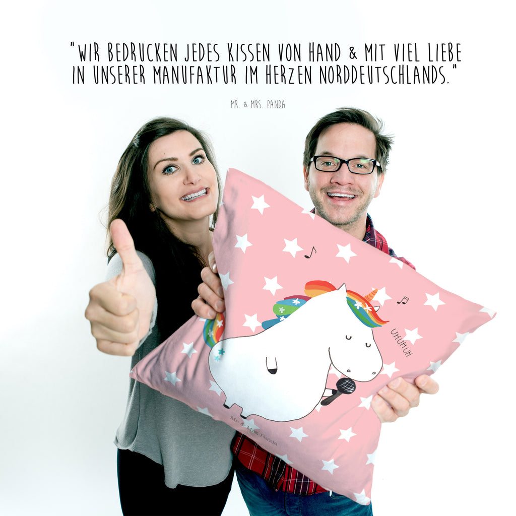 40x40 Kissen Einhorn Sänger Kissenhülle, Kopfkissen, Sofakissen, Dekokissen, Motivkissen, Einhorn, Einhörner, Einhorn Deko, Pegasus, Unicorn, Glitzer, Konfetti, Party, Geburtstag, Feier, Fest, Disco, Sängerin, Sänger, Freundin