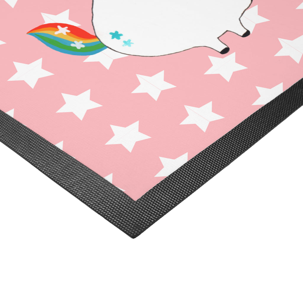 Fußmatte Einhorn Sänger Türvorleger, Schmutzmatte, Fußabtreter, Matte, Schmutzfänger, Fußabstreifer, Schmutzfangmatte, Türmatte, Motivfußmatte, Haustürmatte, Vorleger, Einhorn, Einhörner, Einhorn Deko, Pegasus, Unicorn, Glitzer, Konfetti, Party, Geburtstag, Feier, Fest, Disco, Sängerin, Sänger, Freundin