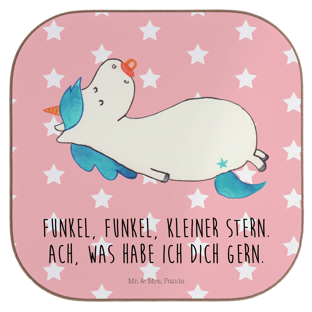 Quadratische Untersetzer Einhorn Schnullie Bierdeckel, Glasuntersetzer, Untersetzer Gläser, Getränkeuntersetzer, Einhorn, Einhörner, Einhorn Deko, Pegasus, Unicorn, Baby, Kleinkind, Geburt, Geburtstag, Säugling, Schnuller, Geschenk Geburt, Mutter, Mama